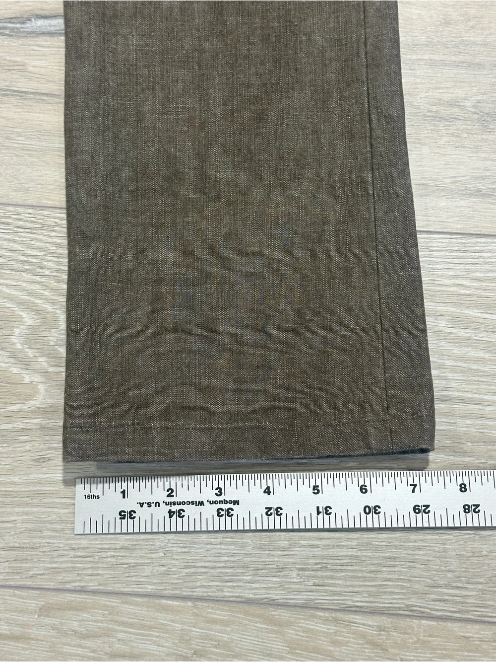 Gustin No. 115 Straight Fit Trousers Brown Chambray Made in USA Size 31